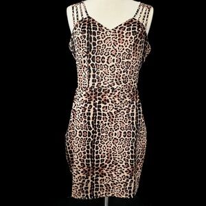 Leopard Print Strappy Bodycon Dress